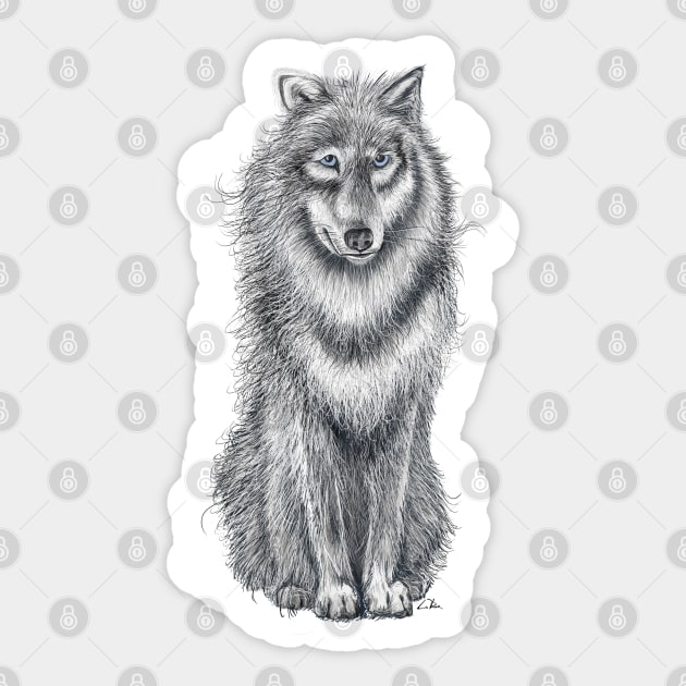 White Wolf Sticker by Dual Rogue